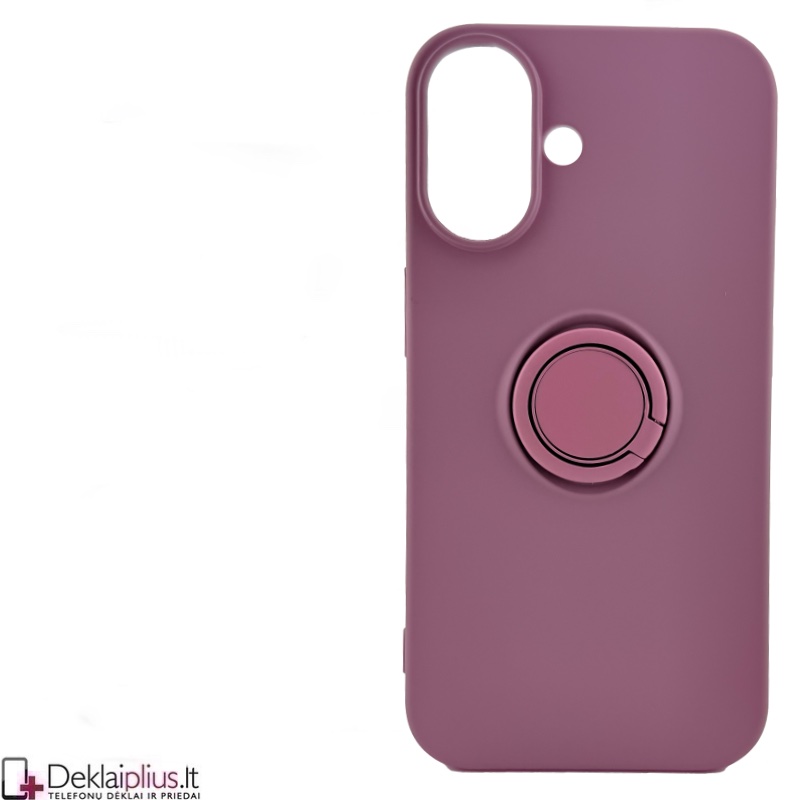 Silikoninis dėklas su žiedu - violetinis (Apple Iphone 16) Silikoninis dėklas su žiedu - violetinis (Apple Iphone 16)